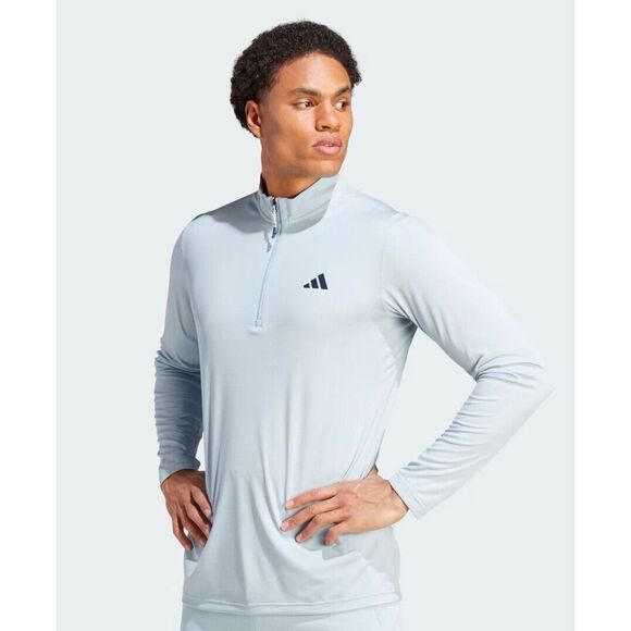Adidas Training‎ Shirt Quarter Zip Long Sleeve Athletic Top 2XL - Picture 1 of 8